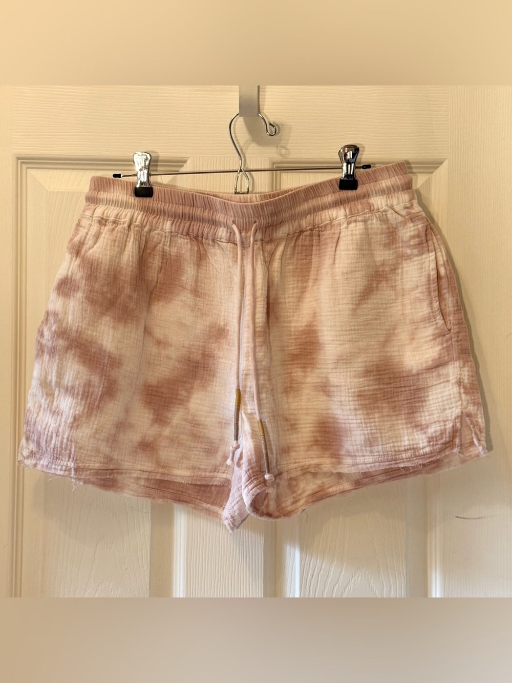 Faherty Women’s Topanga Dream Cotton Shorts Ventura Pink Tie Dye - Size XL NWOT